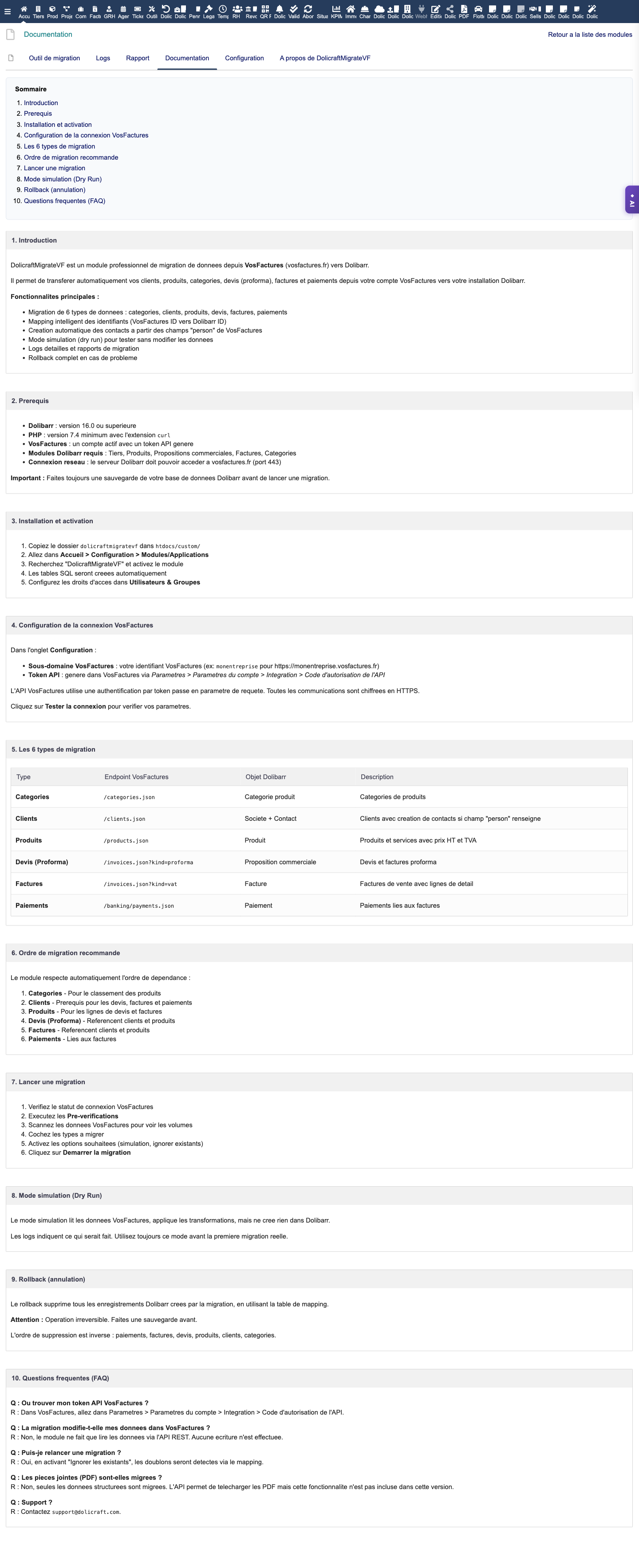 DolicraftMigrate VosFactures