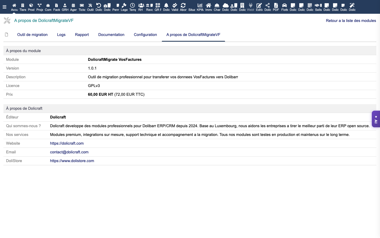 DolicraftMigrate VosFactures