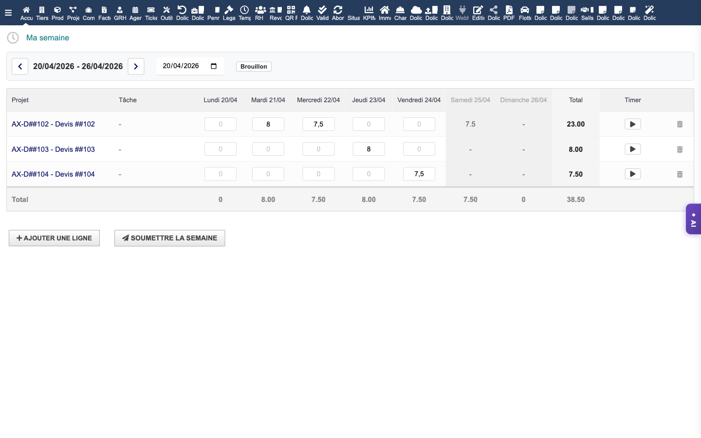 DolicraftTimesheet